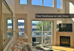View Townhouse on Lake Union - Spotless vacation rental overlooking the shores of Lake Union with a view of houseboats and landing sea planes.  Fully furnished with 3 floors, 2 bedrooms and 2 bathrooms.  Easy walking distance to several shops, restaurants, bus lines and trolley.
